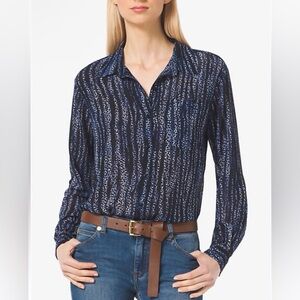 Michael Kors Sheer Printed Shirt